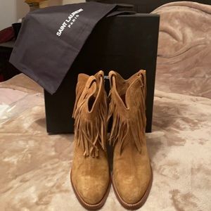 NWT YSL- Saint Laurent Fringe Boots